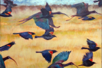 SLH-Drama-Flight-redwinged-blackbirdswhitefaceed-Ibis-Malheur-30x30-wb